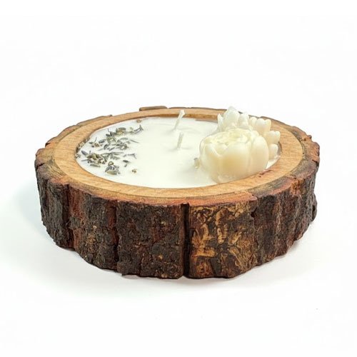 wooden barked candle wooden barked candle